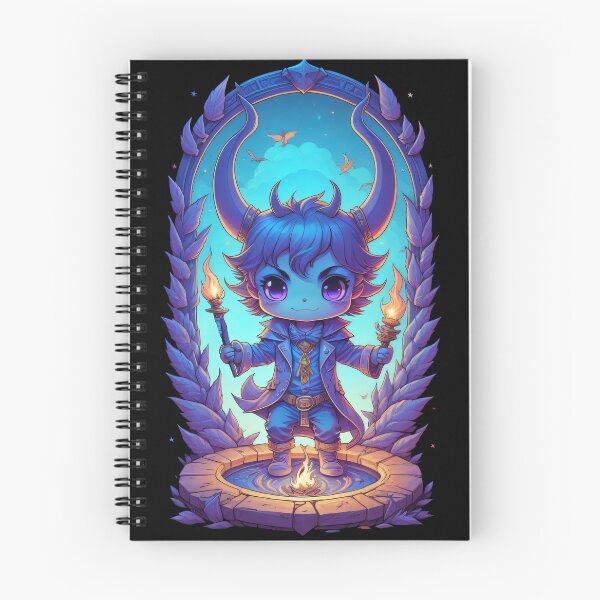 Item preview, Kawaii Chibi Satán Diablo Demonio Bruja Ilustración de Halloween Brujería Familiar Búho pagano designed and sold by CoffeeIsATrip.