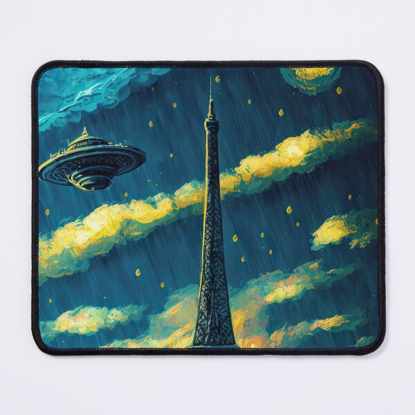 Item preview, Des extraterrestres au-dessus de Paris (Variation) designed and sold by OccultDreams.