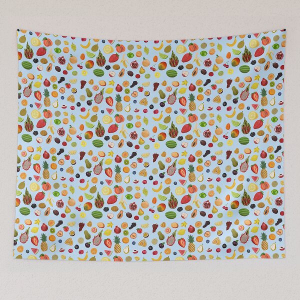 Item preview, Fruit Pattern (Blue Background) designed and sold by Brittanywayart.