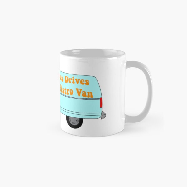 Vista previa del artículo con la obra «Jesús conduce un Astrovan», diseñado y vendido por SocksAndBiscuit.