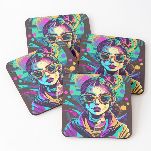 Item preview, A young girl digital art vibrant colors youthful look designed and sold by TeeTokDesign.