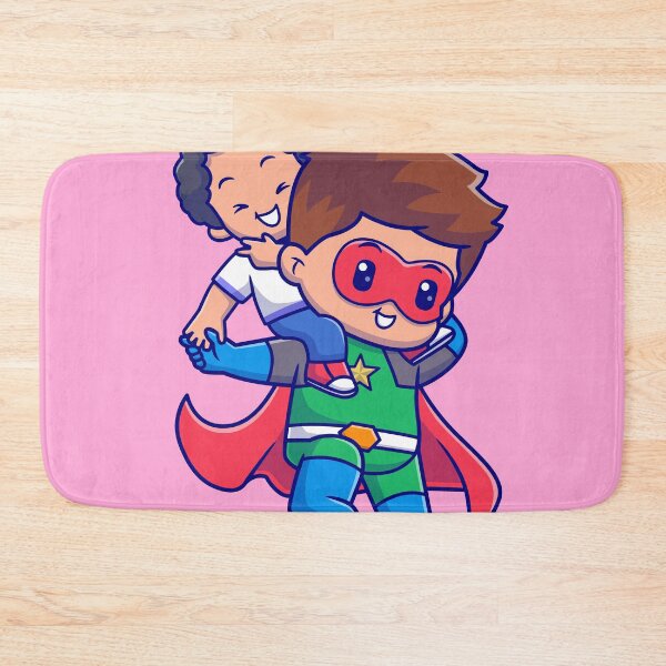 Item preview, Cute Superhero Floating with Kid Cartoon Vector Icon designed and sold by hjian8219.