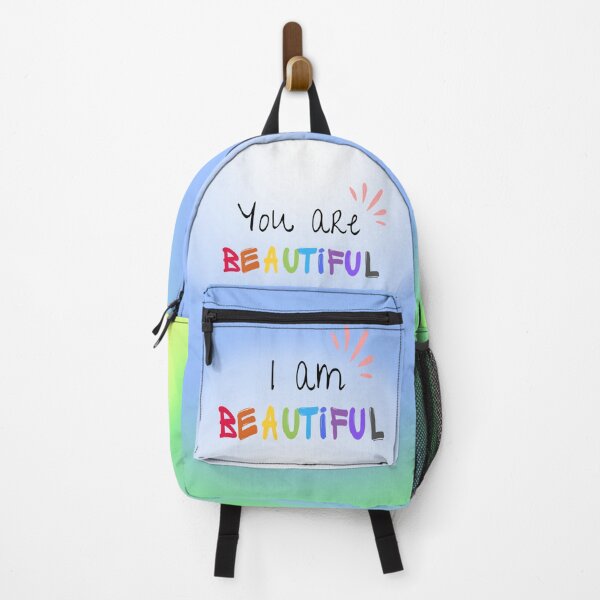 Item preview, I Am Beautiful, Affirming, Inspirational, Rainbow designed and sold by PaintedDaisies.