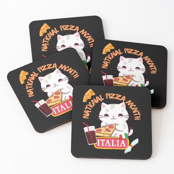 Item preview, National Pizza Month Cute Cat Colorful Design designed and sold by EarthArtDesigns.