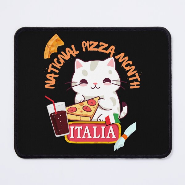 Item preview, National Pizza Month Cute Cat Colorful Design designed and sold by EarthArtDesigns.