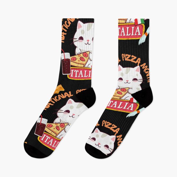 Item preview, National Pizza Month Cute Cat Colorful Design designed and sold by EarthArtDesigns.