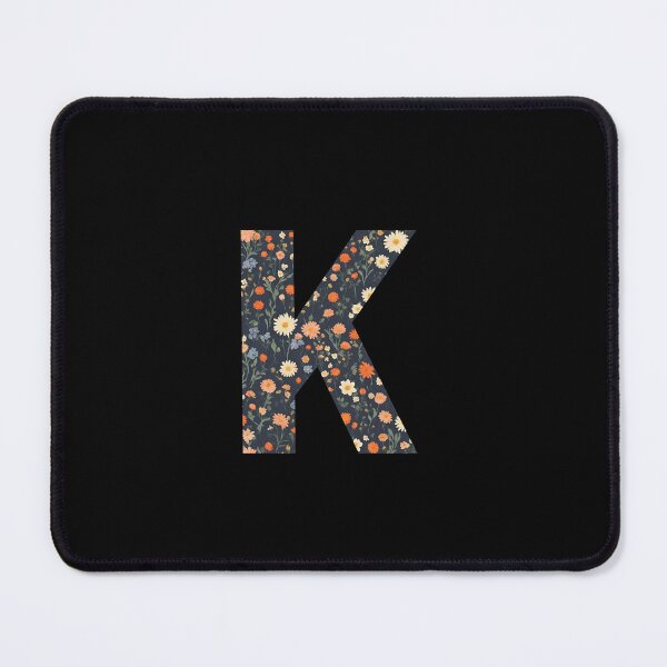 Item preview, A vintage flower pattern filling the letter K designed and sold by studio468.