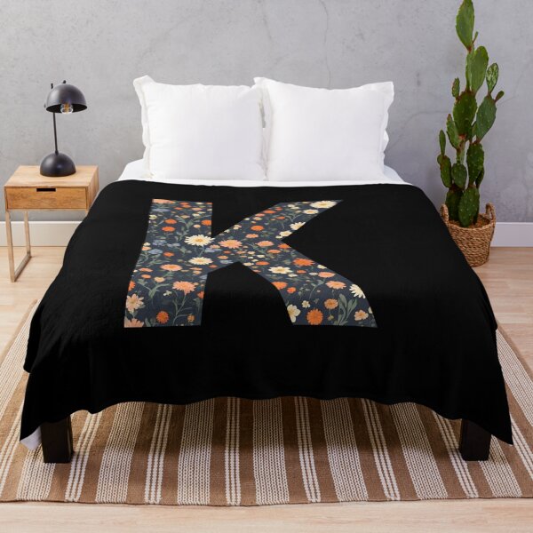 Item preview, A vintage flower pattern filling the letter K designed and sold by studio468.