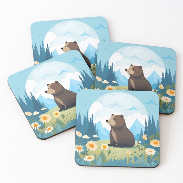 Item preview, Bear nature, vector, flower, landscape - scenery designed and sold by Nanthikan.