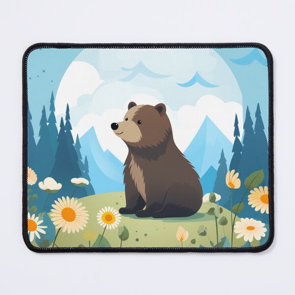 Item preview, Bear nature, vector, flower, landscape - scenery designed and sold by Nanthikan.