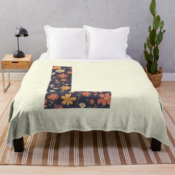 Item preview, A vintage flower pattern filling the letter L designed and sold by studio468.