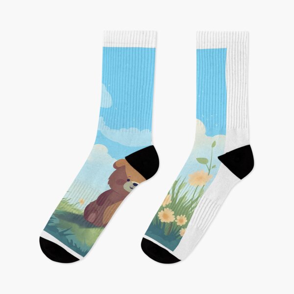 Item preview,  Bear nature, vector, flower, landscape - scenery designed and sold by Nanthikan.