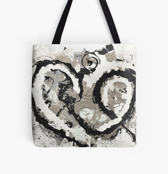 Neoprene Tote Bag - Navy Abstract Print