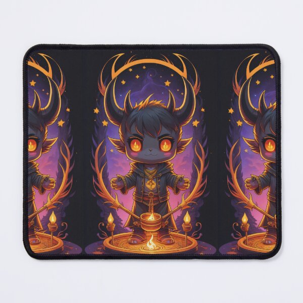 Item preview, Kawaii Chibi Satan Devil Demon Witch Halloween Illustration Witchcraft Familiar Pagan Owl designed and sold by CoffeeIsATrip.