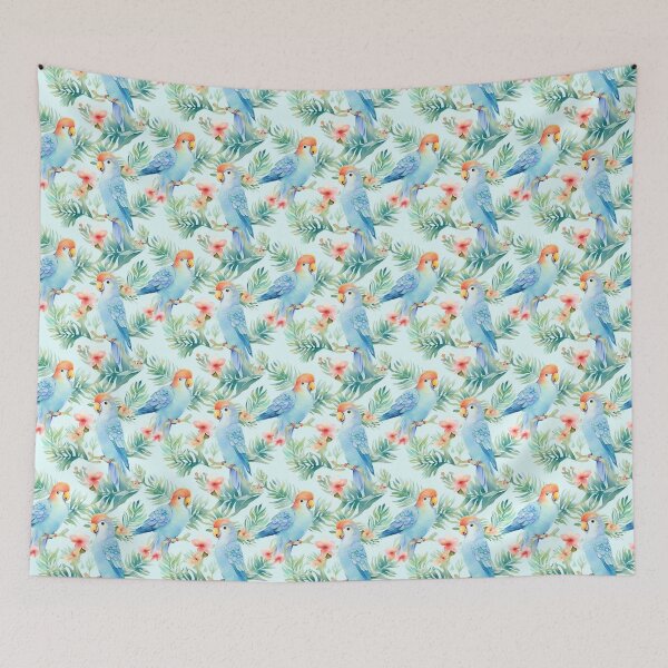 Aperçu de l'œuvre Enchanting Plumage: A Captivating Parrot créée et vendue par qoodesignstudio.