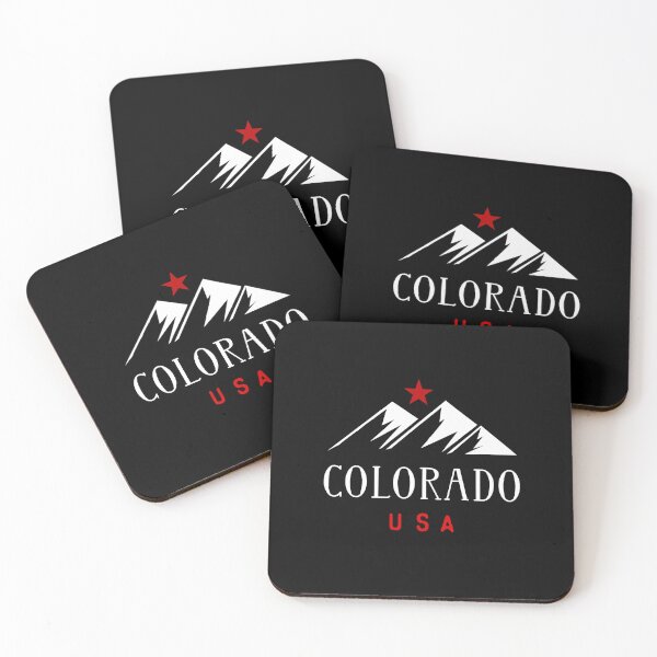 Item preview, Cool Colorado USA Mountains with Star Dark Color designed and sold by TinyStarAmerica.