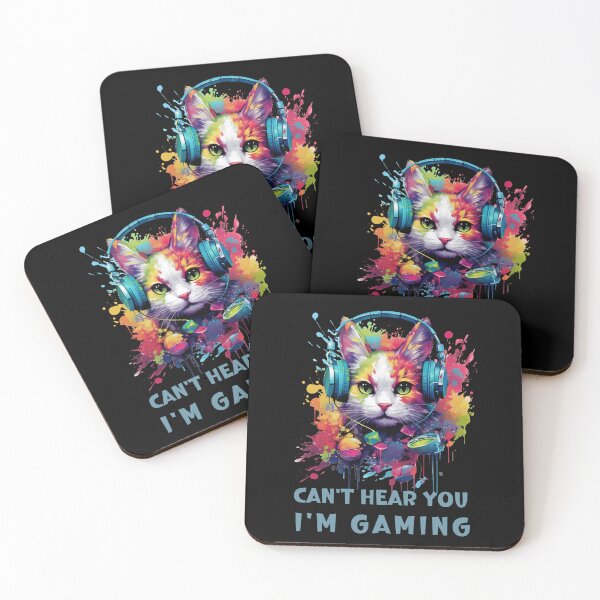 Item preview, Can't Hear You I'm Gaming Gaming Cat  designed and sold by ArtFromBeyond.