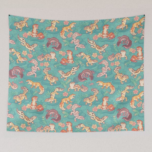 Item preview, Chub Geckos Redux in Teal designed and sold by Colordrilos.