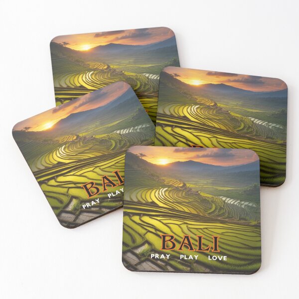 Item preview, Bali rice fields sunset designed and sold by Paleo5135.