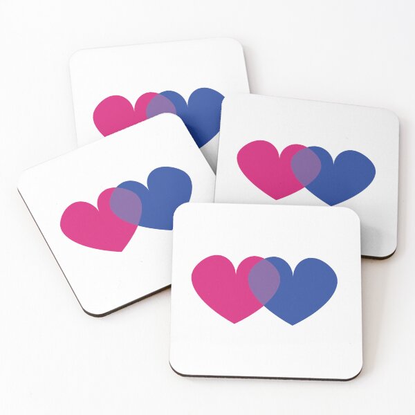 Item preview, Bi-Pride Hearts designed and sold by simplysilver.