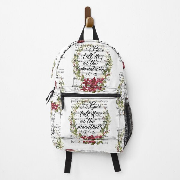 Item preview, Go Tell it On the Mountain, Christmas Floral Hymn designed and sold by DownThePath.
