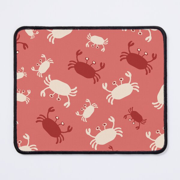 Item preview, Scandi style sea life crabs in corals and warm red designed and sold by FrancesPoff.