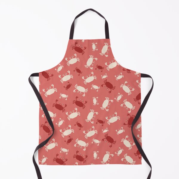 Item preview, Scandi style sea life crabs in corals and warm red designed and sold by FrancesPoff.