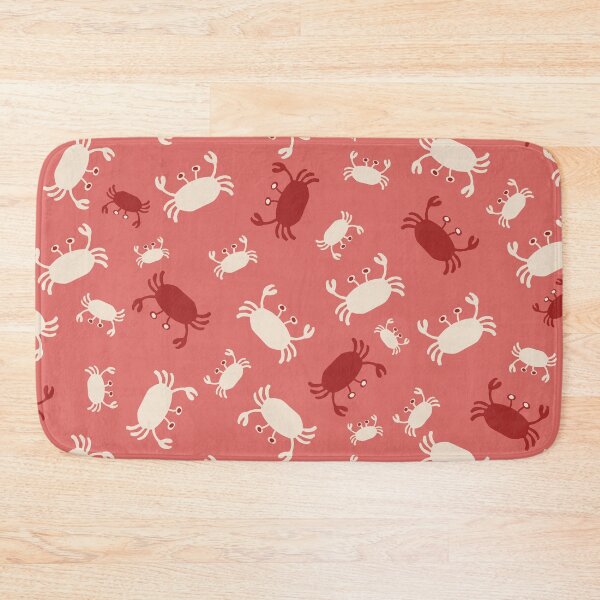 Item preview, Scandi style sea life crabs in corals and warm red designed and sold by FrancesPoff.