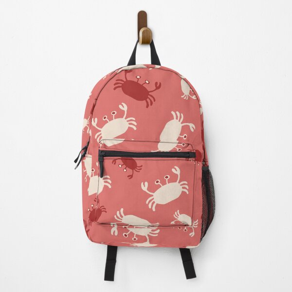 Item preview, Scandi style sea life crabs in corals and warm red designed and sold by FrancesPoff.