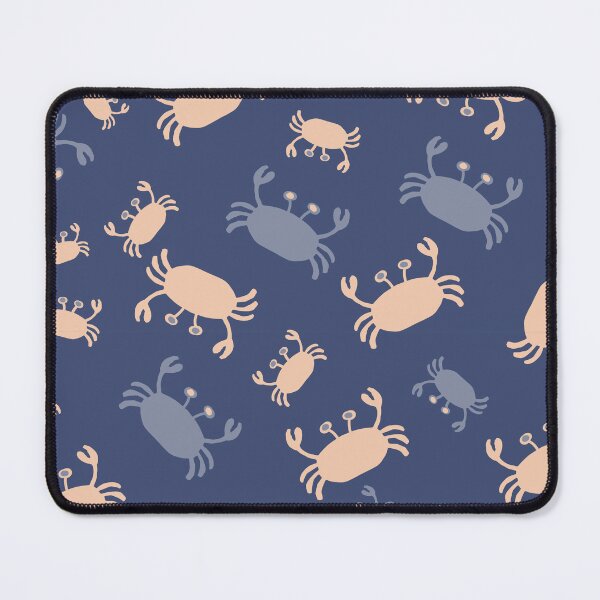 Item preview, Scandi style sea life crabs in denim blues and warm neutrals designed and sold by FrancesPoff.