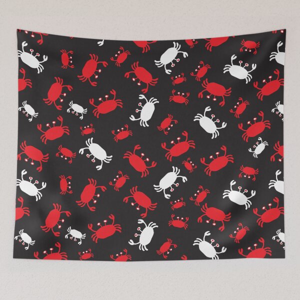 Item preview, Copy of Scandi style sea life crabs in denim blues and warm neutrals designed and sold by FrancesPoff.
