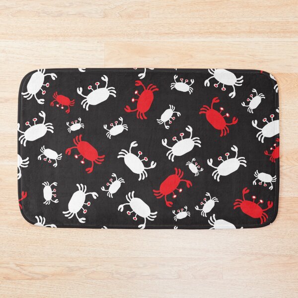 Item preview, Bold red, black and white scandinavian style sea life crabs designed and sold by FrancesPoff.