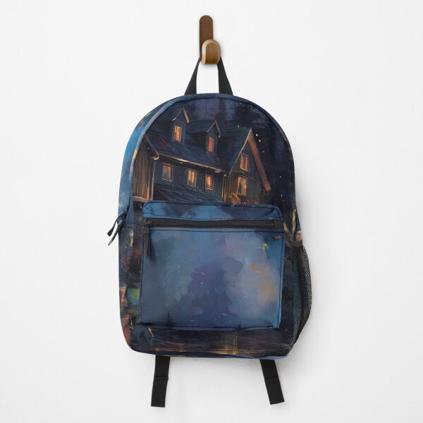 Item preview, An artistic image splashing colors at night in a charming rural town. designed and sold by Natcharee.