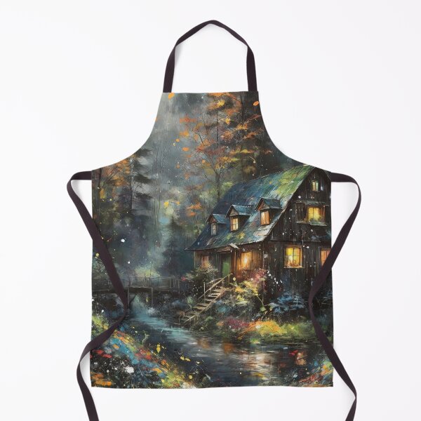 Item preview, Artistic images splashing colors on a rainy day and night in a charming rural town. designed and sold by Natcharee.