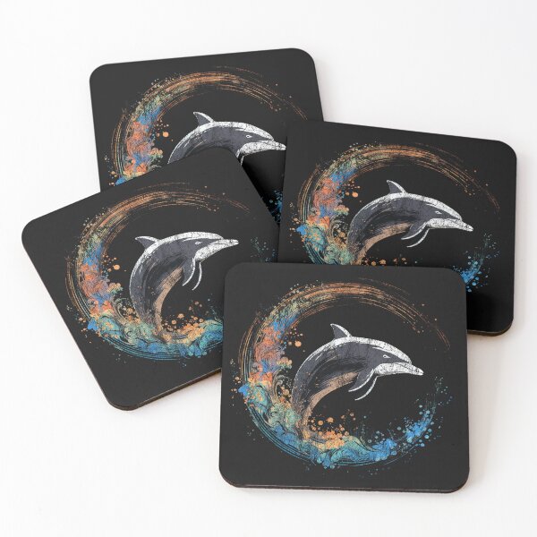 Item preview, A Bottlenose Dolphin - Street Art Vintage Distressed Wildlife designed and sold by GVRDesign.