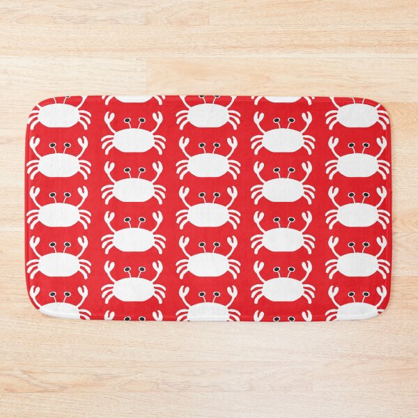 Item preview, White Crab on Xmas red designed and sold by FrancesPoff.
