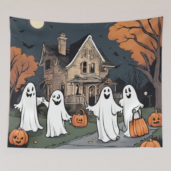 Item preview, Ghosts' Trick-or-Treat Adventure designed and sold by cozycozyart.