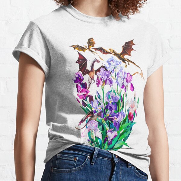 "Dragons in Irises" Classic T-Shirt