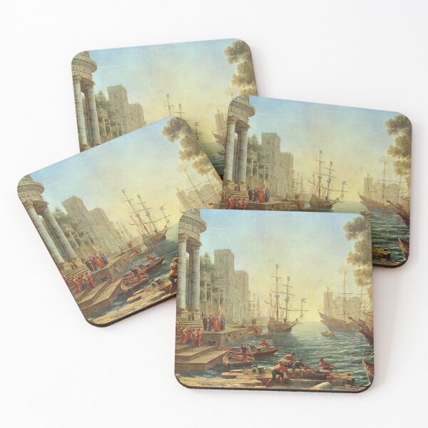 Item preview, Seaport with the Embarkation of Saint Ursula (Claude Lorrain) designed and sold by ArtHistorical.