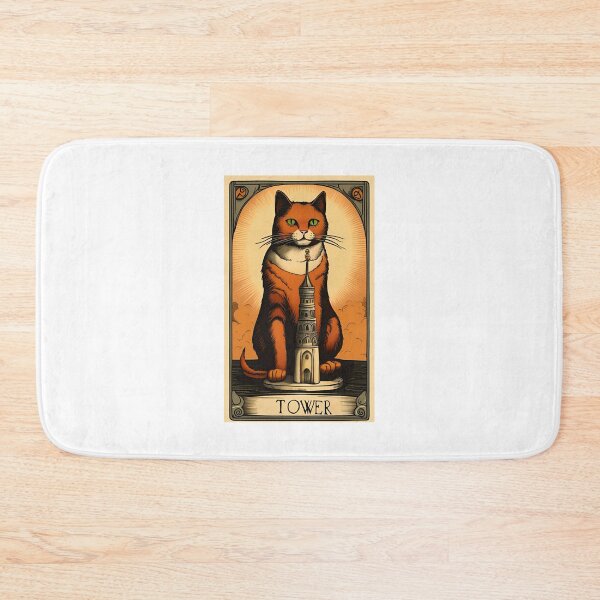 Item preview, Cat tarot The tower designed and sold by KorArtStudio.
