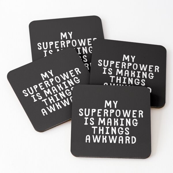Item preview, My Superpower is Making Things Awkward designed and sold by SarcastiCrafts.