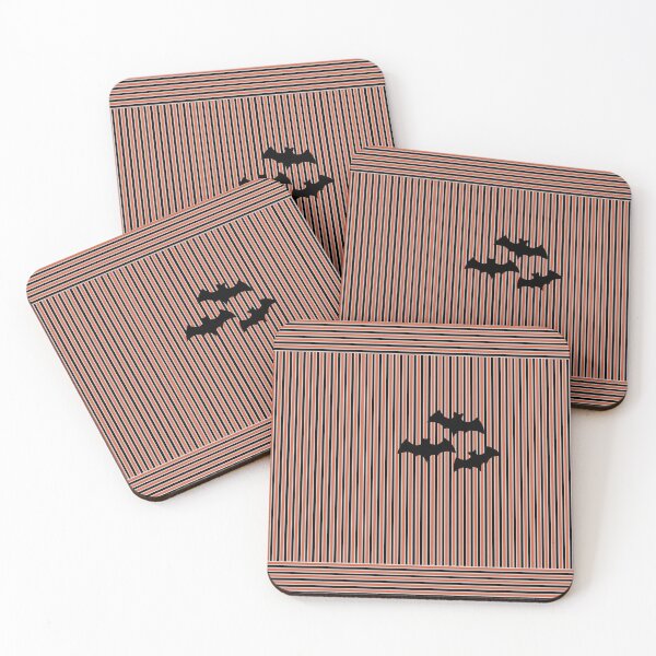 Item preview, 3 Bats BatCave Halloween Stripes designed and sold by WeLovePlantsToo.