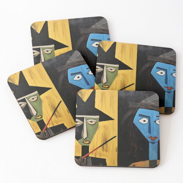 Item preview, Wizard of Halloween Hues of Magic- Colorful Whimsical Abstract Cubism Artistry designed and sold by OlfactoART Studio.