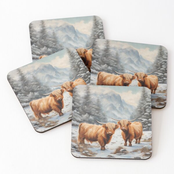 Item preview, Highland Cow Encounters in a Picturesque Pasture designed and sold by PatternXS.