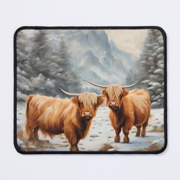 Item preview, Highland Cow Encounters in a Picturesque Pasture designed and sold by PatternXS.