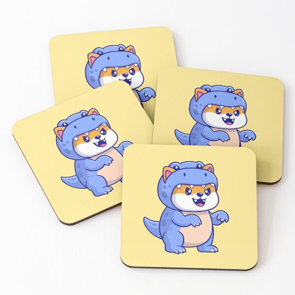 Item preview, Cute Shiba Inu Dog Wearing Dino Costume Cartoon Vector Icon designed and sold by hjian8219.