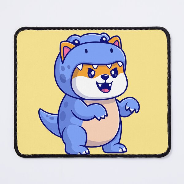 Item preview, Cute Shiba Inu Dog Wearing Dino Costume Cartoon Vector Icon designed and sold by hjian8219.