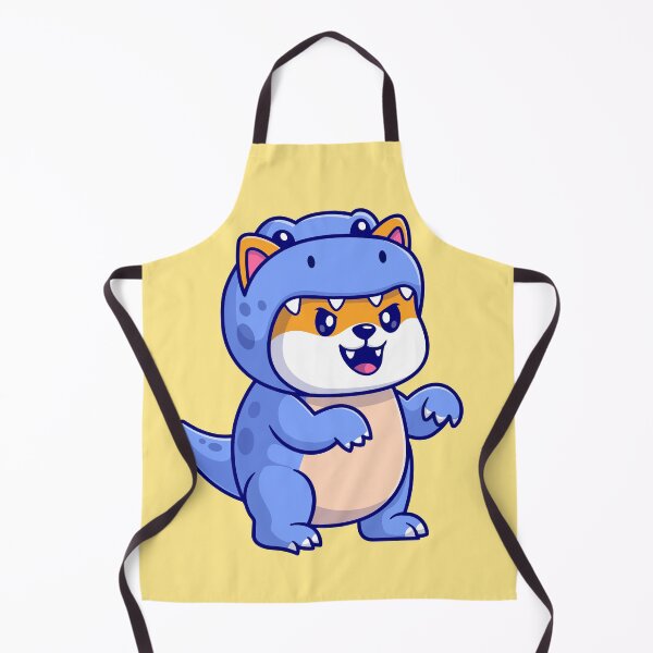 Item preview, Cute Shiba Inu Dog Wearing Dino Costume Cartoon Vector Icon designed and sold by hjian8219.