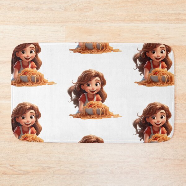 Item preview, Girl Eating Spaghetti delightful moment designed and sold by Spartalisz.