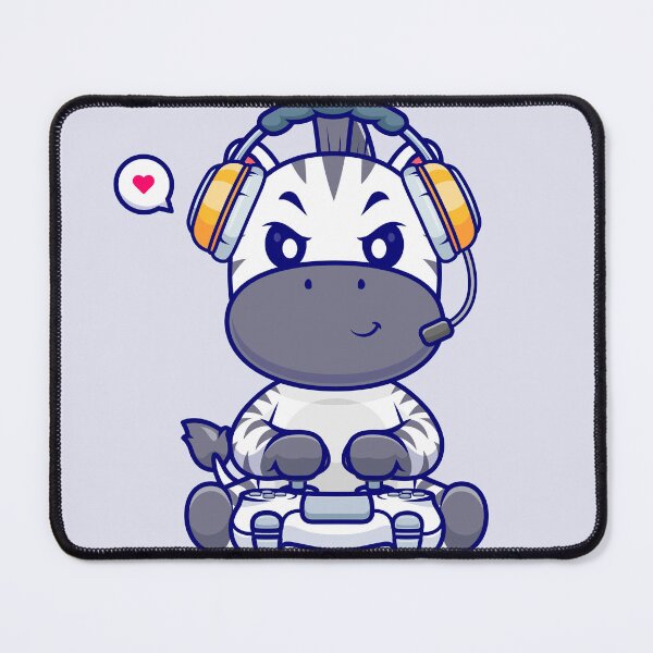 Item preview,  Cute Zebra Gaming Cartoon Vector Icon designed and sold by hjian8219.